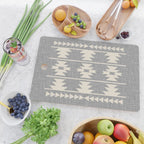 Southwestern Pattern 131 Gray and Beige Cutting Board Gallery Image 2