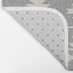 Southwestern Pattern 131 Gray and Beige Bath Mat Gallery Image 2