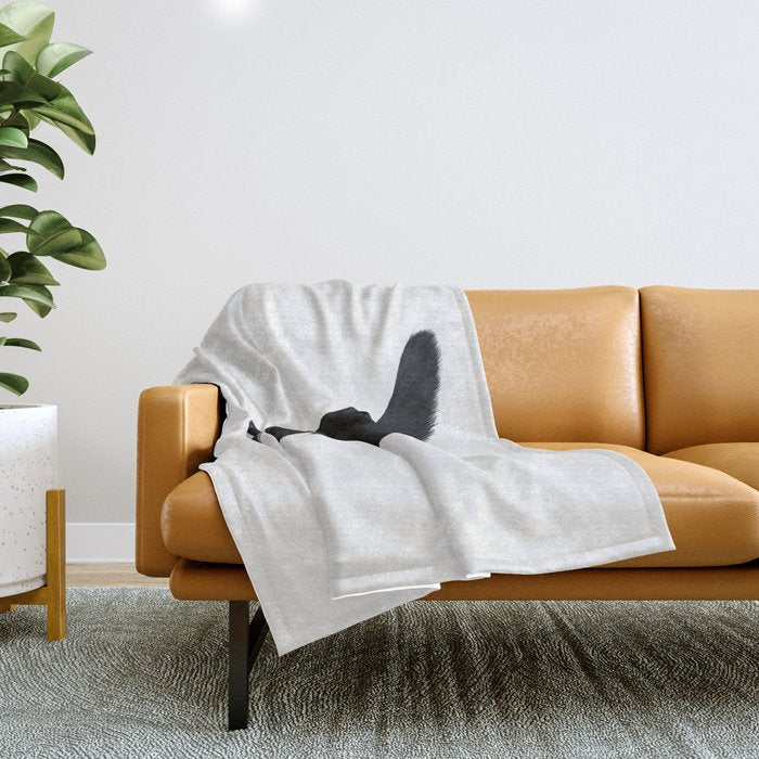 Knife Cat Throw Blanket Gallery Image 1