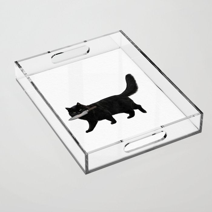 Knife Cat Acrylic Tray Gallery Image 1