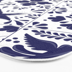 Mexican Talavera Blue Tiles Pattern by Akbaly Bath Mat Gallery Image 3