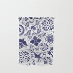 Mexican Talavera Blue Tiles Pattern by Akbaly Wall Hanging Gallery Image 1