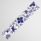 Mexican Talavera Blue Tiles Pattern by Akbaly Table Runner Gallery Image 3