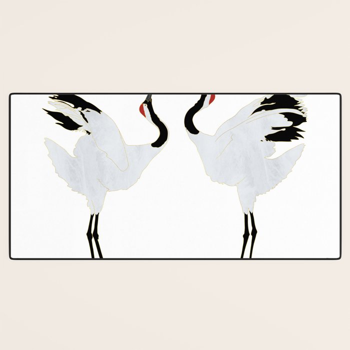 Cranes Dancing Desk Mat Gallery Image 3