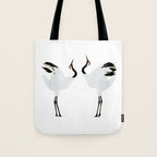 Cranes Dancing Tote Bag Gallery Image 1