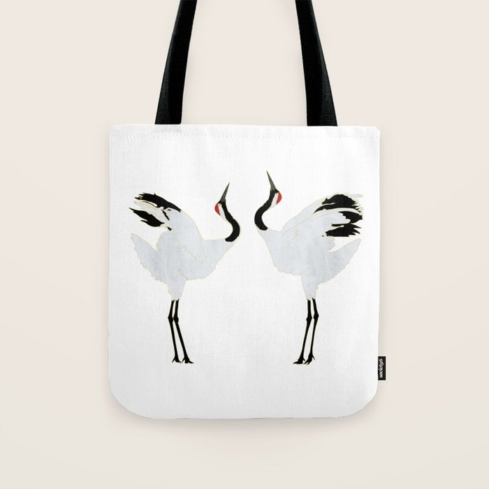 Cranes Dancing Tote Bag Gallery Image 1