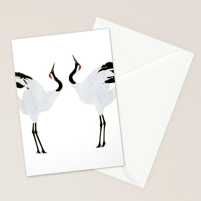 Cranes Dancing Stationery Card Gallery Image 2