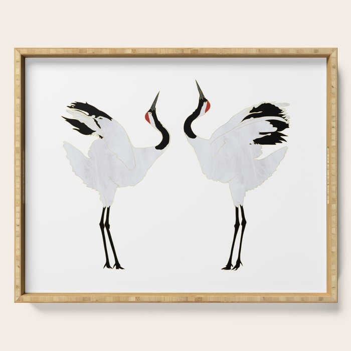 Cranes Dancing Serving Tray Gallery Image 1
