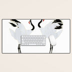 Cranes Dancing Desk Mat Gallery Image 1