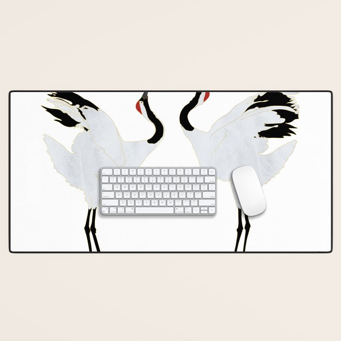 Cranes Dancing Desk Mat Gallery Image 1