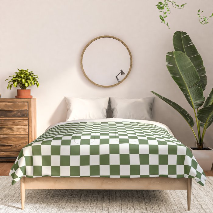 Mini Mini Check Pattern in Green  Comforter Gallery Image 3