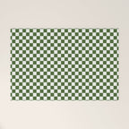 Mini Mini Check Pattern in Green  Welcome Mat Gallery Image 1