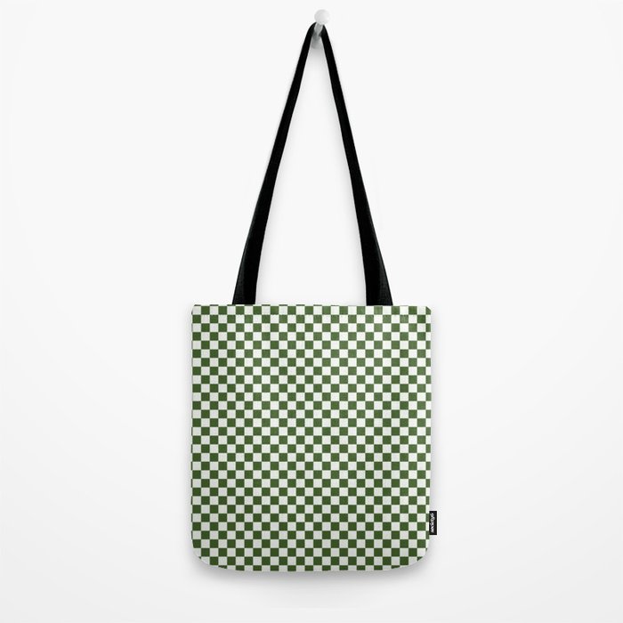 Mini Mini Check Pattern in Green  Tote Bag Gallery Image 2
