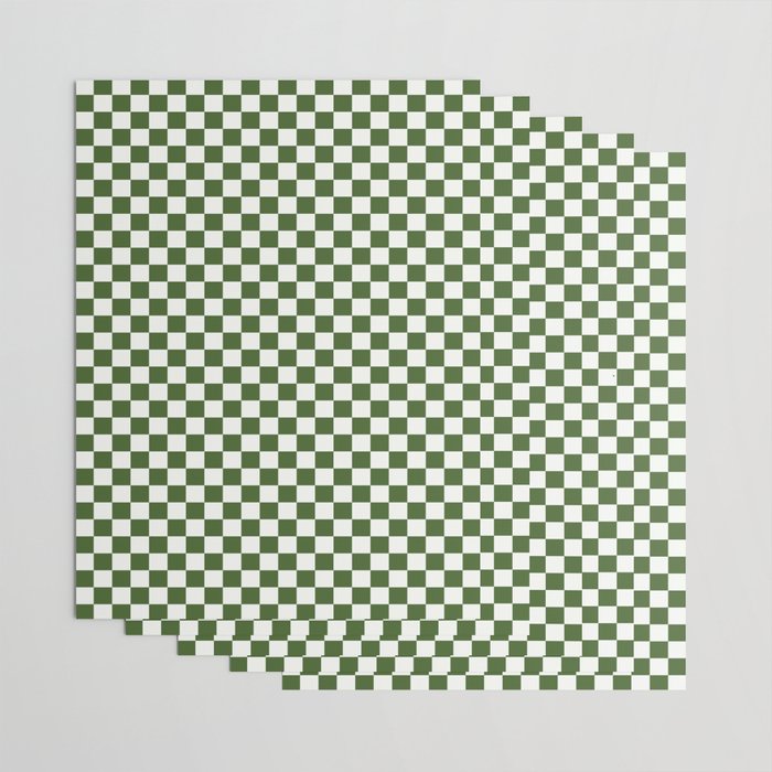 Mini Mini Check Pattern in Green  Wrapping Paper Gallery Image 3