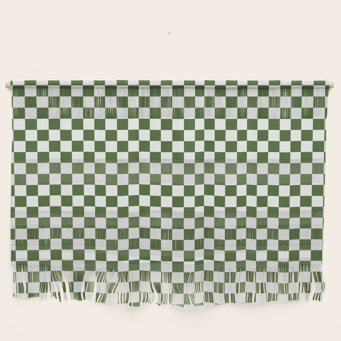 Mini Mini Check Pattern in Green  Wall Hanging Gallery Image 1