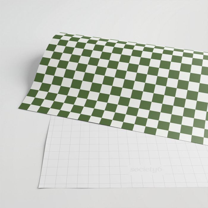Mini Mini Check Pattern in Green  Wrapping Paper Gallery Image 2
