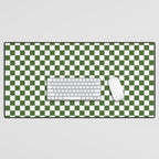 Mini Mini Check Pattern in Green  Desk Mat Gallery Image 1