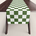 Mini Mini Check Pattern in Green  Table Runner Gallery Image 1