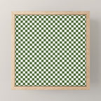 Mini Mini Check Pattern in Green  Mini Art Print Gallery Image 1