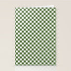 Mini Mini Check Pattern in Green  Stationery Card Gallery Image 2