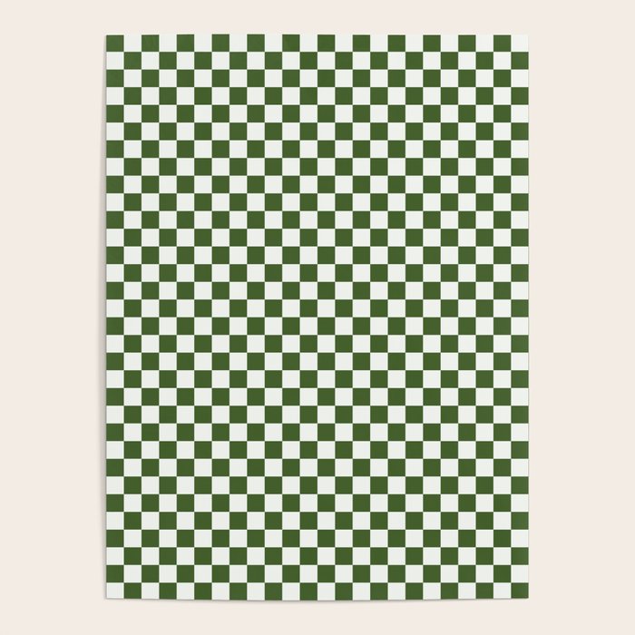 Mini Mini Check Pattern in Green  Poster Gallery Image 4