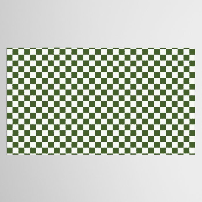 Mini Mini Check Pattern in Green  Tablecloth Gallery Image 2