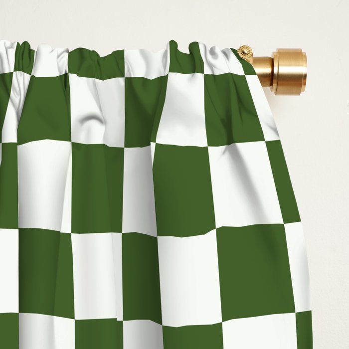 Mini Mini Check Pattern in Green  Window Curtain Gallery Image 2