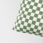 Mini Mini Check Pattern in Green  Pillow Sham Gallery Image 4
