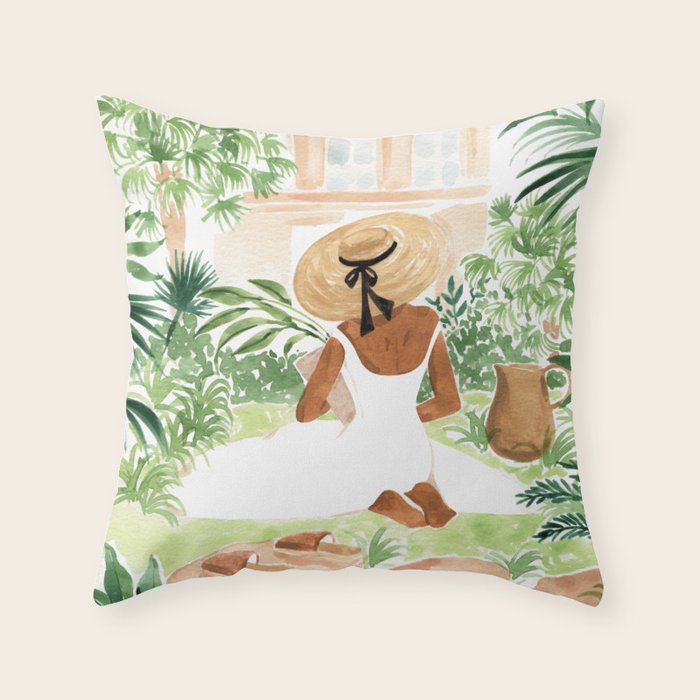 Gardener I Throw Pillow Gallery Image 6