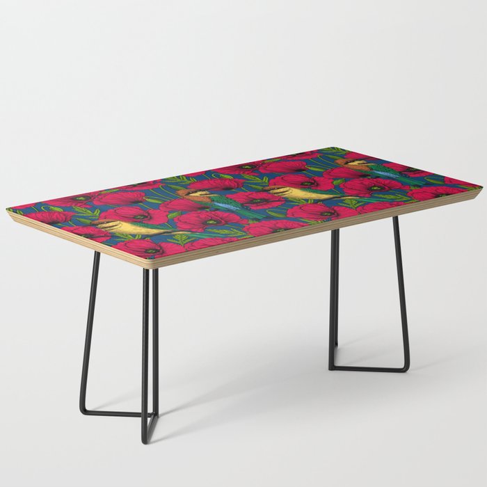 Bee eaters and poppies  Coffee Table Gallery Image 1
