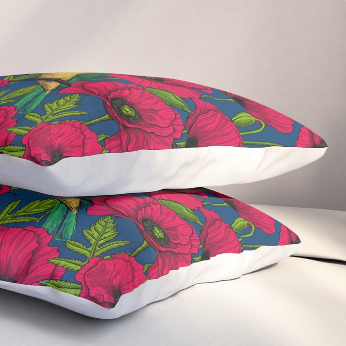 Bee eaters and poppies  Pillow Sham Gallery Image 3