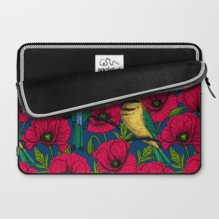 Bee eaters and poppies  Laptop Sleeve Gallery Image 2