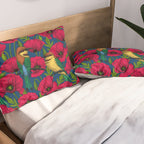 Bee eaters and poppies  Pillow Sham Gallery Image 2