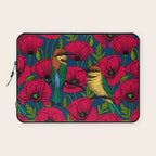 Bee eaters and poppies  Laptop Sleeve Gallery Image 1