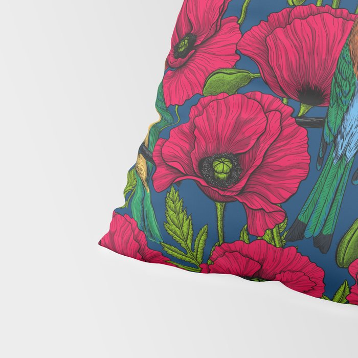 Bee eaters and poppies  Pillow Sham Gallery Image 4