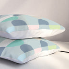 City life facade blue teal Pillow Sham Gallery Image 3