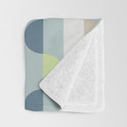 City life facade blue teal Throw Blanket Gallery Image 3