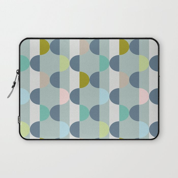 City life facade blue teal Laptop Sleeve Gallery Image 1