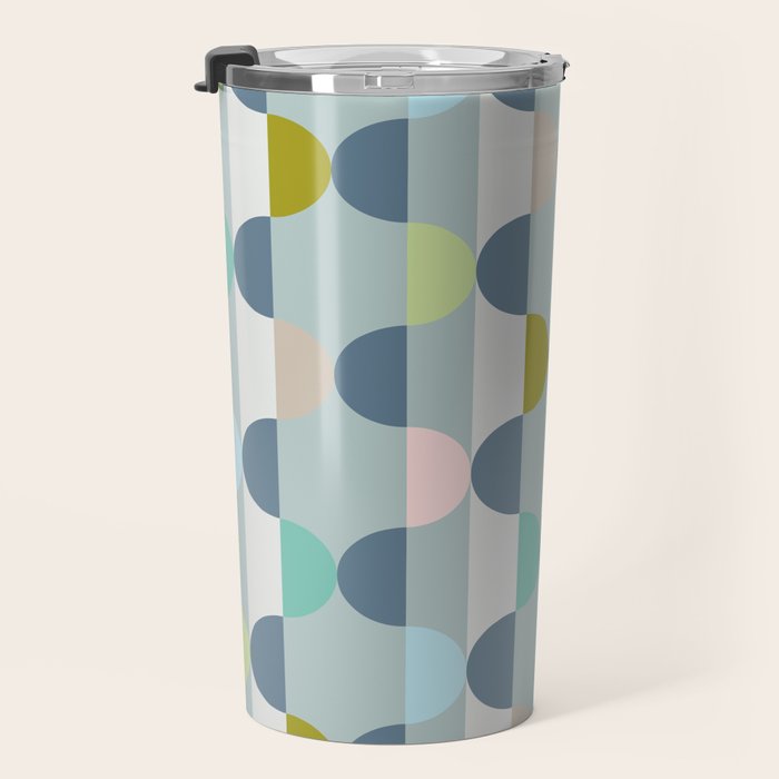 City life facade blue teal Travel Mug Gallery Image 3