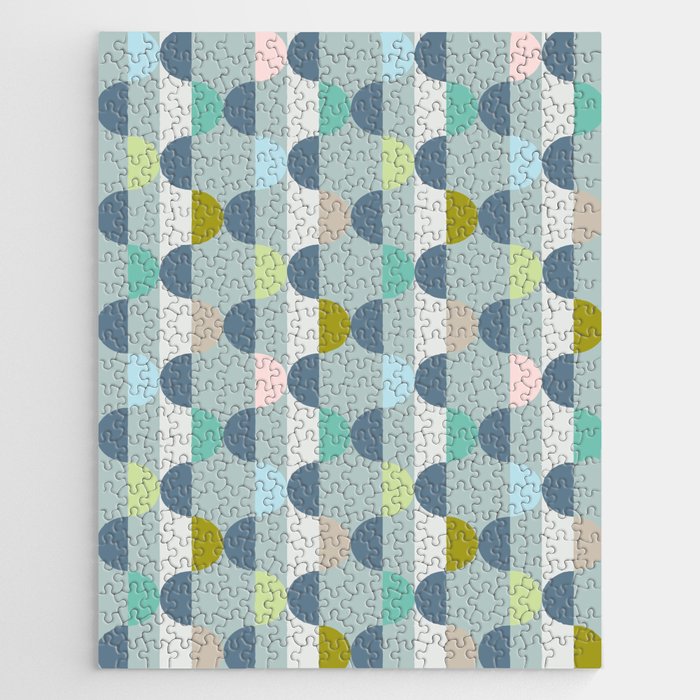 City life facade blue teal Jigsaw Puzzle Gallery Image 1