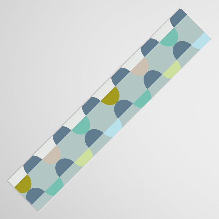 City life facade blue teal Table Runner Gallery Image 3