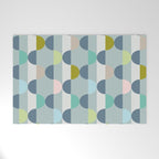 City life facade blue teal Welcome Mat Gallery Image 1