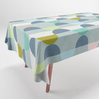 City life facade blue teal Tablecloth Gallery Image 1