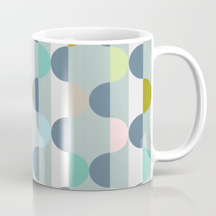 City life facade blue teal Coffee Mug Gallery Image 1
