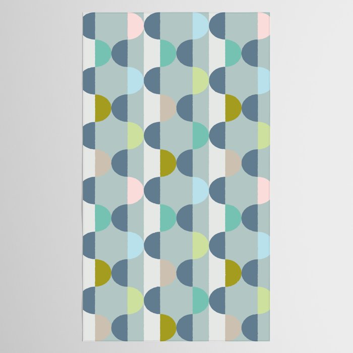 City life facade blue teal Tablecloth Gallery Image 2