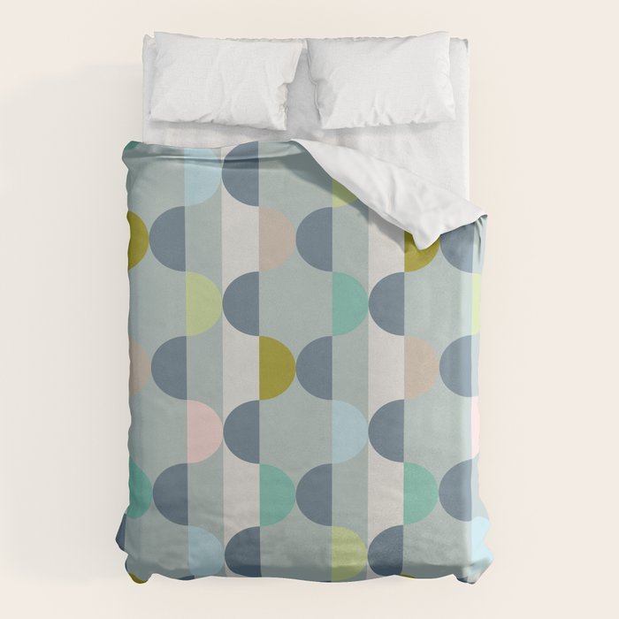 City life facade blue teal Duvet Cover Gallery Image 1
