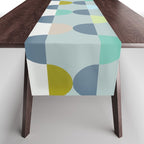 City life facade blue teal Table Runner Gallery Image 1