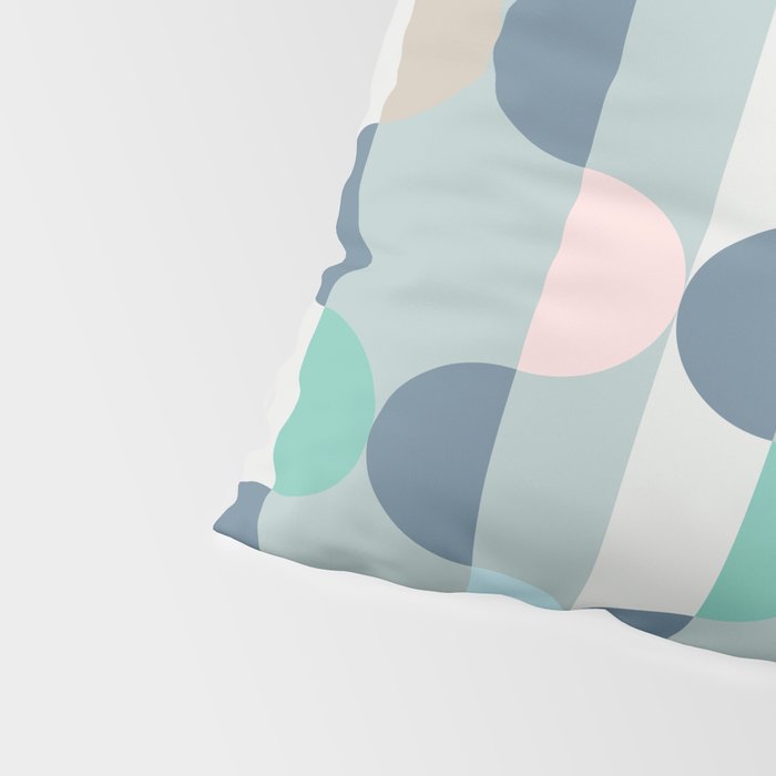 City life facade blue teal Pillow Sham Gallery Image 4
