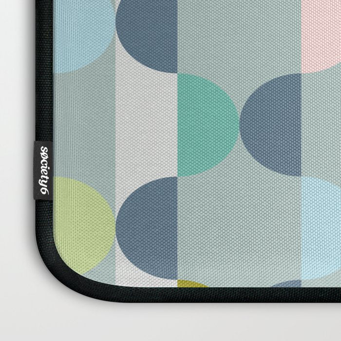 City life facade blue teal Laptop Sleeve Gallery Image 3