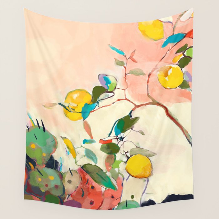 lemon tree Wall Tapestry Gallery Image 4
